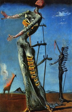100 Great Art Painting - The Burning Giraffe